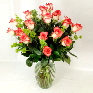 FLORERO 25 ROSAS BLUSH O ROSADAS