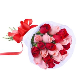 RAMO 25 ROSAS ROSADAS Y ROJAS
