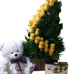 ARREGLO DE ROSAS AMARILLAS